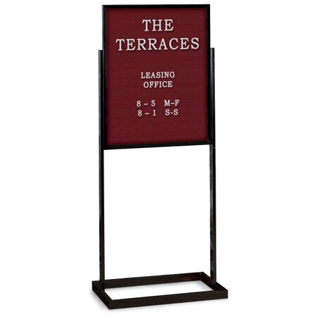 United Visual Products Sliding Door Indoor Enclosed Corkboard, 4 UV9025ACS4824-BRONZE-FORBO